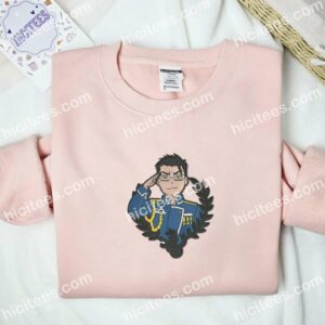 Maes Hughes Fullmetal Alchemist Anime Embroidered Shirt 2 Maes Hughes Fullmetal Alchemist Anime Embroidered Shirt