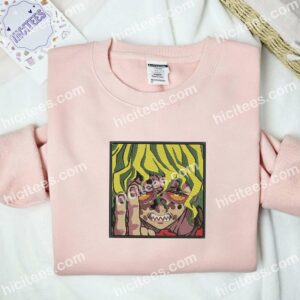 Gyutaro Face Demon Slayer Anime Embroidered Shirt 2 Gyutaro Face Demon Slayer Anime Embroidered Shirt 1