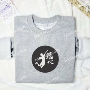 Hinata Shoyo Haikyuu Anime Embroidered Shirt 1 Hinata Shoyo Haikyuu Anime Embroidered Shirt 3 1