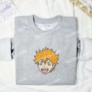 Hinata Shoyo Happy Face Haikyuu Anime Embroidered Shirt 1 Hinata Shoyo Happy Face Haikyuu Anime Embroidered Shirt 3