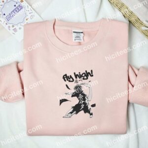 Hinata Shoyo Jump Haikyuu Anime Embroidered Shirt 2 Hinata Shoyo Jump Haikyuu Anime Embroidered Shirt