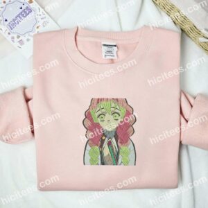 Mitsuri Kanroji Demon Slayer Anime Embroidered Shirt 2 Mitsuri Kanroji Demon Slayer Anime Embroidered Shirt