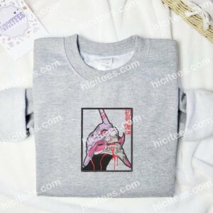 EVA 01 Neon Genesis Evangelion Anime Embroidered Shirt 3 1