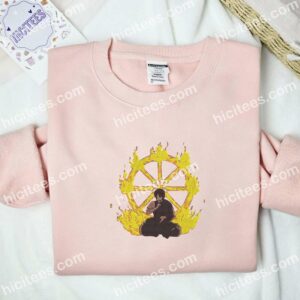 Benimaru Shinmon Sun Wheel Fire Force Anime Embroidered Shirt 2 Benimaru Shinmon Sun Wheel Fire Force Anime Embroidered Shirt