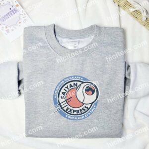 Saiyan Express Dragon Ball Anime Embroidered Shirt 1 Saiyan Express Dragon Ball Anime Embroidered Shirt 3