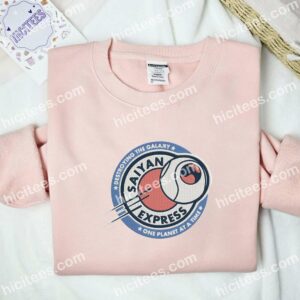 Saiyan Express Dragon Ball Anime Embroidered Shirt 2 Saiyan Express Dragon Ball Anime Embroidered Shirt