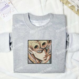 Giorno Face JoJos Bizarre Adventure Anime Embroidered Shirt 3