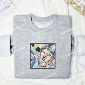 Johnny Joestar JoJo's Bizarre Adventure Anime Embroidered Shirt 1 Johnny Joestar JoJos Bizarre Adventure Anime Embroidered Shirt 3