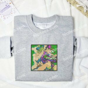 Jolyne Cujoh And Jotaro JoJos Bizarre Adventure Anime Embroidered Shirt 3