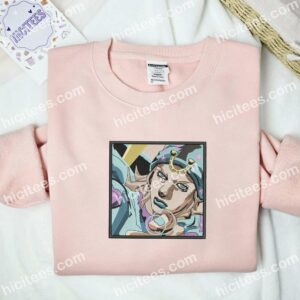 Johnny Joestar JoJo's Bizarre Adventure Anime Embroidered Shirt 2 Johnny Joestar JoJos Bizarre Adventure Anime Embroidered Shirt