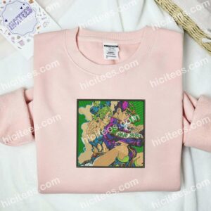 Jolyne Cujoh And Jotaro JoJos Bizarre Adventure Anime Embroidered Shirt