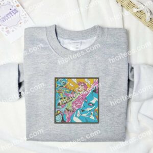 Kira And Killer Queen JoJo's Bizarre Adventure Anime Embroidered Shirt 1 Kira And Killer Queen JoJos Bizarre Adventure Anime Embroidered Shirt 3