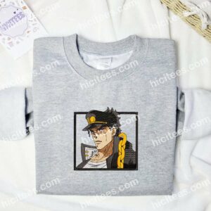 Kujo Jotaro JoJos Bizarre Adventure Anime Embroidered Shirt 3 1