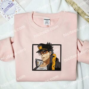 Kujo Jotaro JoJos Bizarre Adventure Anime Embroidered Shirt 1