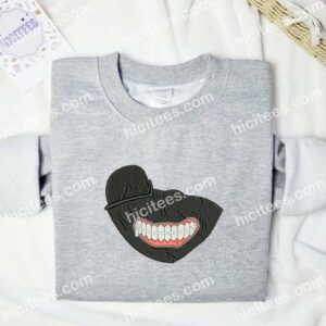 Kanekis Mask Tokyo Ghoul Anime Embroidered Shirt 3