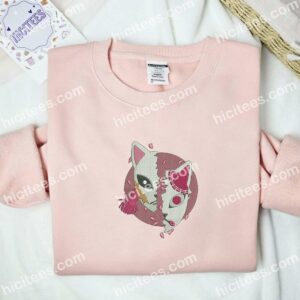 Sabito And Tanjiro Half Mask Demon Slayer Anime Embroidered Shirt 2 Sabito And Tanjiro Half Mask Demon Slayer Anime Embroidered Shirt