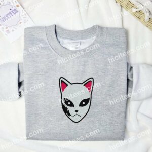 Sabito's Mask Demon Slayer Anime Embroidered Shirt 1 Sabitos Mask Demon Slayer Anime Embroidered Shirt 3
