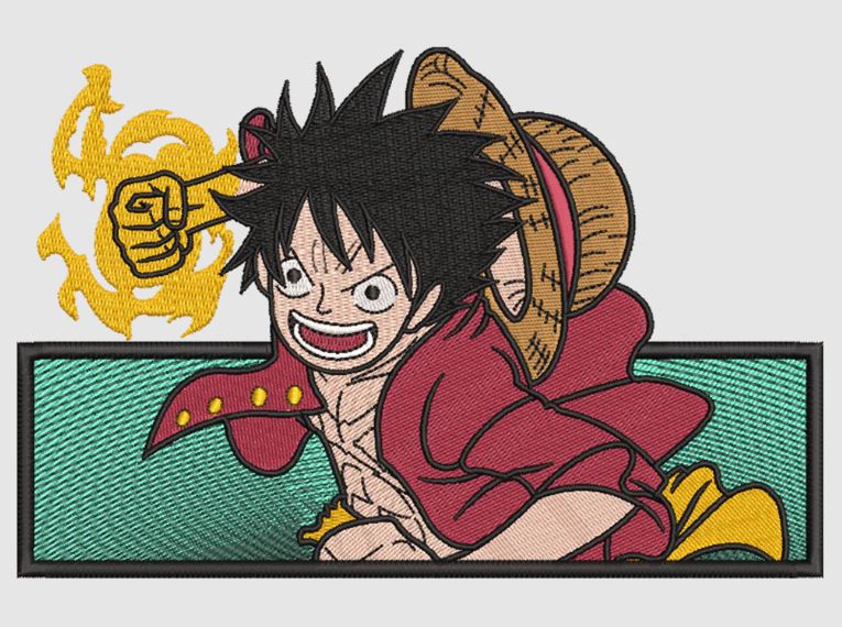 Monkey D Luffy One Piece Anime Embroidered Shirt: A Bold Fashion Statement for True Pirates 1 Monkey D Luffy One Piece