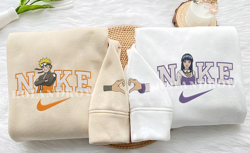 Naruto And Hinata Embroidered Shirt Naruto And Hinata Embroidered Shirt