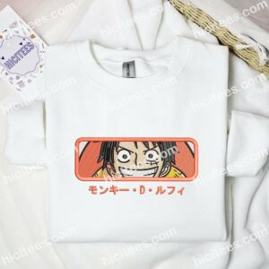 Luffy One Piece Anime Embroidered Shirt 1 luffy one piece anime embroidered shirt 2 n4qqt