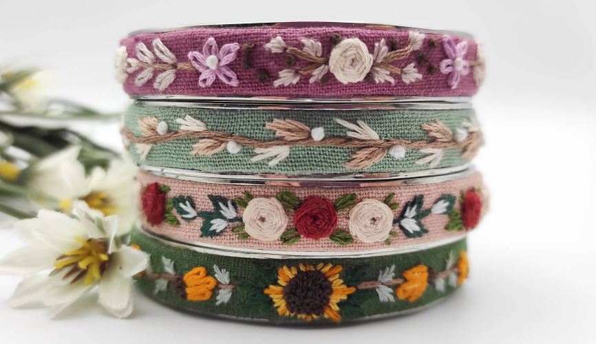 Embroidered Bracelets Embroidered Bracelets