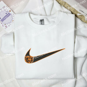 Chicago Bears Embroidered Hoodie, NFL Sports Embroidered Sweatshirt, Brand Embroidered Shirt 1 Chicago Bears Embroidered Hoodie NFL Sports Embroidered Sweatshirt Brand Embroidered Shirt 3