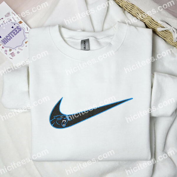 Carolina Panthers Embroidered Sweatshirt, NFL Sports Embroidered Hoodie, Brand Embroidered Hoodie