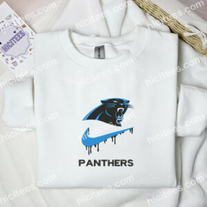 Carolina Panthers Embroidered Shirt, NFL Sports Embroidered Sweatshirt, Best Fandom Gift Ideas 1 Carolina Panthers Embroidered Shirt NFL Sports Embroidered Hoodie Best Fandom Gift Ideas 3