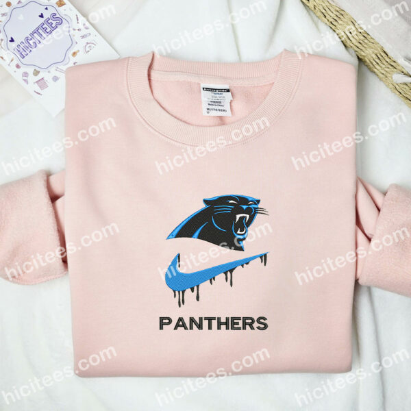 Carolina Panthers Embroidered Shirt, NFL Sports Embroidered Sweatshirt, Best Fandom Gift Ideas