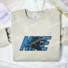 Carolina Panthers Embroidered Hoodie, NFL Sports Embroidered Sweatshirt, Brand Embroidered Shirt