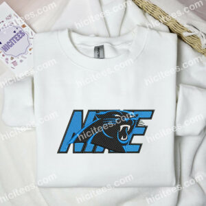 Carolina Panthers Embroidered Hoodie, NFL Sports Embroidered Sweatshirt, Brand Embroidered Shirt 1 Carolina Panthers Embroidered Hoodie NFL Sports Embroidered Sweatshirt Brand Embroidered Shirt 3