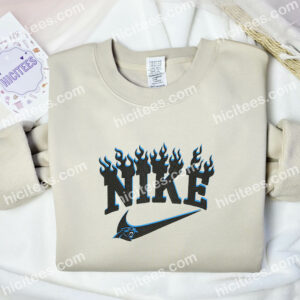 Carolina Panthers Embroidered Hoodie, NFL Sports Embroidered Shirt, Best Fandom Gift Ideas 1 Carolina Panthers Embroidered Shirt NFL Sports Embroidered Hoodie Brand Embroidered Shirt 2