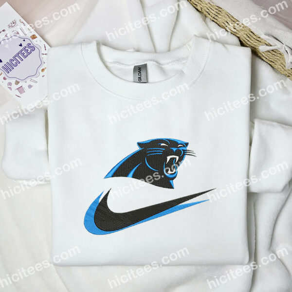 Carolina Panthers Embroidered Hoodie, NFL Sports Embroidered Sweatshirt, Best Fandom Gift Ideas