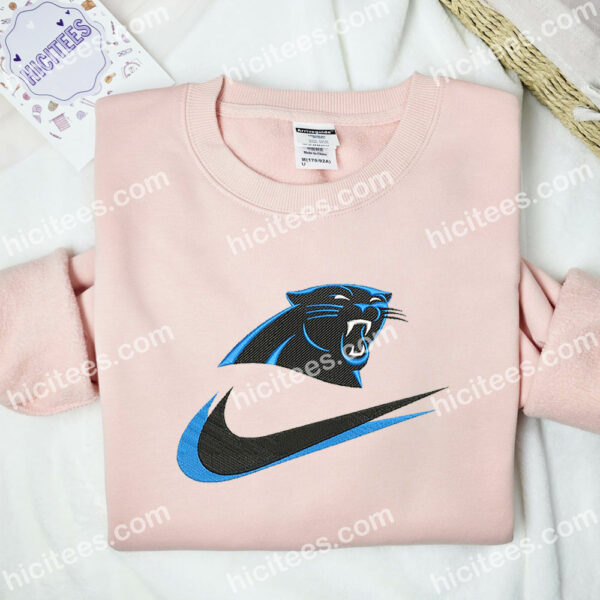 Carolina Panthers Embroidered Hoodie, NFL Sports Embroidered Sweatshirt, Best Fandom Gift Ideas