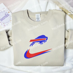 Buffalo Bills Embroidered Sweatshirt, NFL Sports Embroidered Hoodie, Brand Embroidered Shirt 1 Buffalo Bills Embroidered Sweatshirt NFL Sports Embroidered Hoodie Brand Embroidered Shirt 2