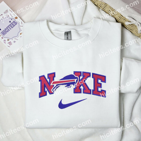 Buffalo Bills Embroidered Hoodie, NFL Sports Embroidered Sweatshirt, Brand Embroidered Hoodie