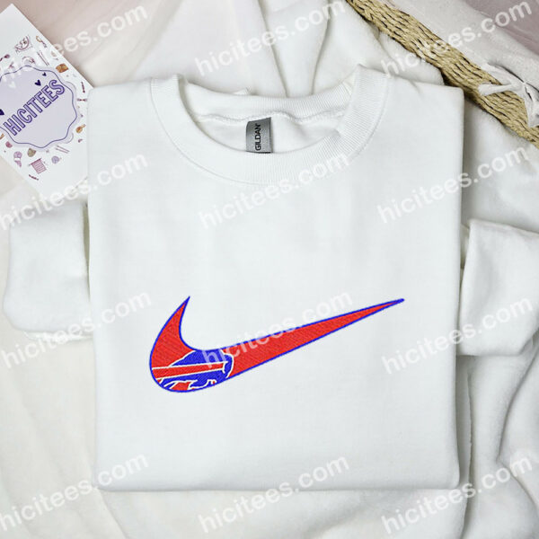 Buffalo Bills Embroidered Hoodie, NFL Sports Embroidered Shirt, Brand Embroidered Sweatshirt