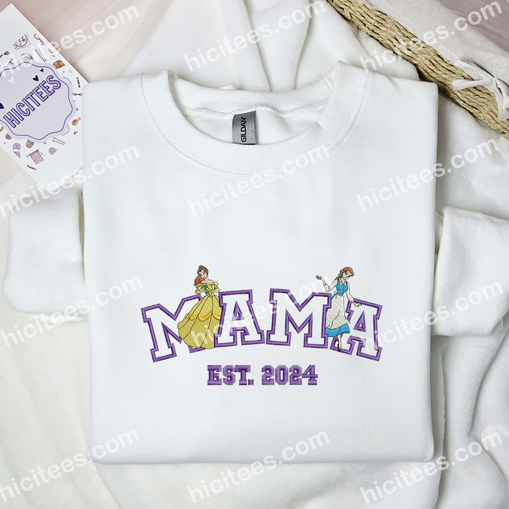 Belle Est.2024 Embroidered Shirt, Disney Princess Embroidered Hoodie, Mother’s Day Gift Ideas Belle Est.2024 Embroidered Shirt, Disney Princess Embroidered Hoodie, Mother’s Day Gift Ideas