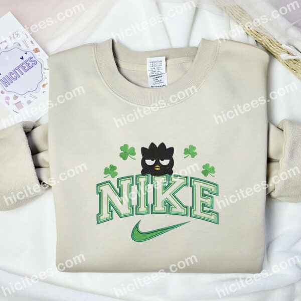 Badtz Maru Embroidered Hoodie, Saint Patrick’s Day Embroidered Sweatshirt, Cartoon Embroidered Shirt
