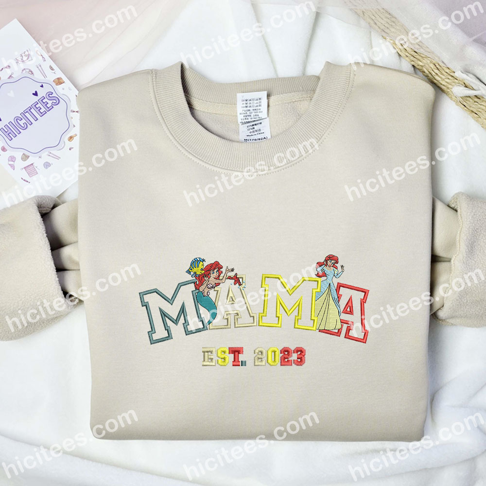 Ariel Est.1989 Embroidered Shirt, Disney Princess Embroidered Hoodie, Mother’s Day Gift Idea Ariel Est.1989 Embroidered Shirt, Disney Princess Embroidered Hoodie, Mother’s Day Gift Idea