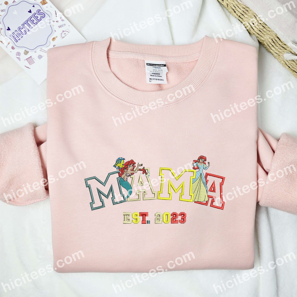 Ariel Est.1989 Embroidered Shirt, Disney Princess Embroidered Hoodie, Mother’s Day Gift Idea Ariel Est.1989 Embroidered Shirt, Disney Princess Embroidered Hoodie, Mother’s Day Gift Idea