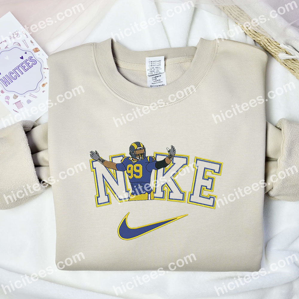 Aaron Donald Embroidered Shirt, NFL Sports Embroidered Hoodie, Celebrity Embroidered Sweatshirt Aaron Donald Embroidered Shirt, NFL Sports Embroidered Hoodie, Celebrity Embroidered Sweatshirt