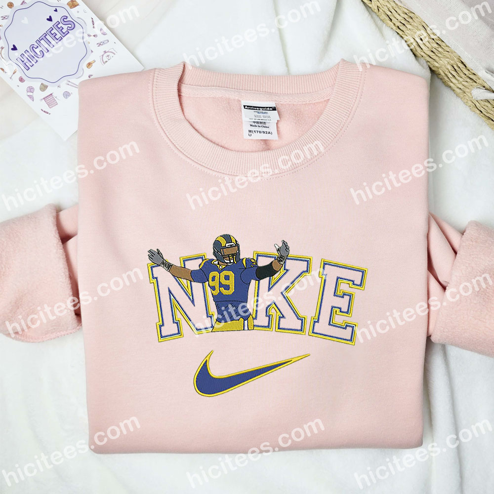 Aaron Donald Embroidered Shirt, NFL Sports Embroidered Hoodie, Celebrity Embroidered Sweatshirt Aaron Donald Embroidered Shirt, NFL Sports Embroidered Hoodie, Celebrity Embroidered Sweatshirt
