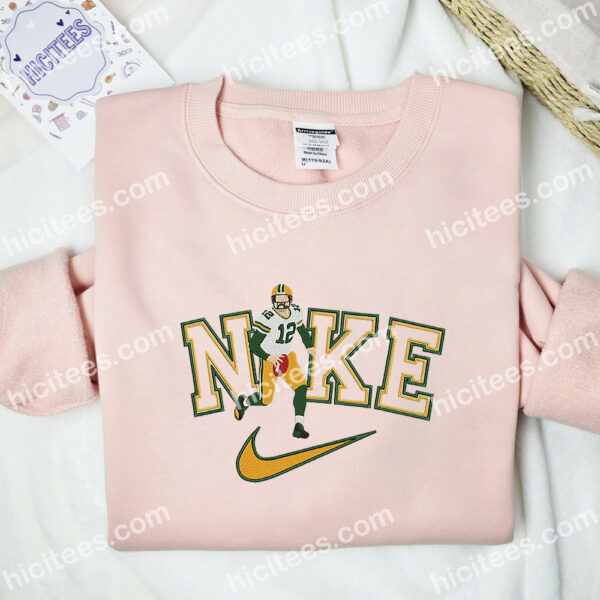 Aaron Rodgers Embroidered Shirt, NFL Sports Embroidered Hoodie, Celebrity Embroidered Sweatshirt