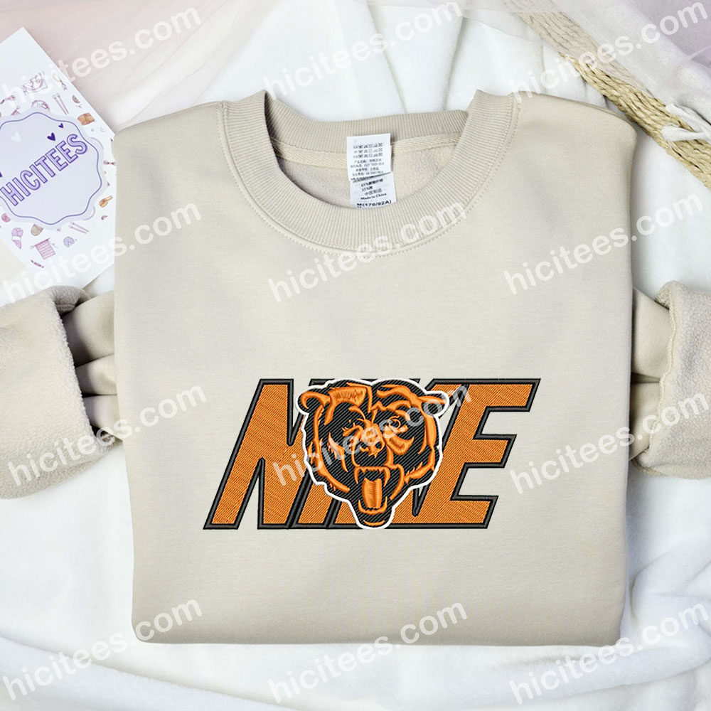 Chicago Bears Embroidered Shirt, NFL Sports Embroidered Sweatshirt, Brand Embroidered Hoodie Chicago Bears Embroidered Shirt, NFL Sports Embroidered Sweatshirt, Brand Embroidered Hoodie