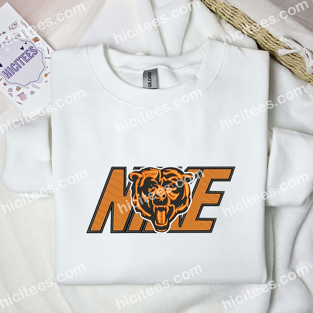 Chicago Bears Embroidered Shirt, NFL Sports Embroidered Sweatshirt, Brand Embroidered Hoodie Chicago Bears Embroidered Shirt, NFL Sports Embroidered Sweatshirt, Brand Embroidered Hoodie