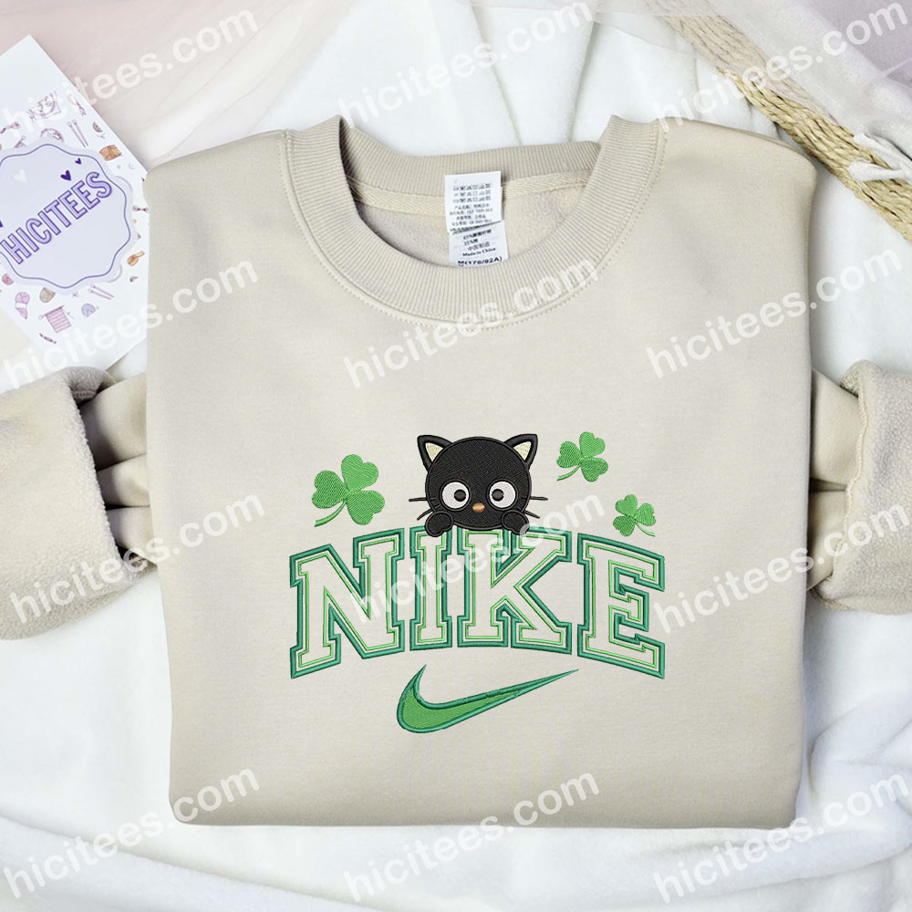 Chococat Shamrocks Embroidered Shirt, Sanrio Cartoon Embroidered Hoodie, Saint Patrick’s Day Embroidered Sweatshirt Chococat Shamrocks Embroidered Shirt, Sanrio Cartoon Embroidered Hoodie, Saint Patrick’s Day Embroidered Sweatshirt