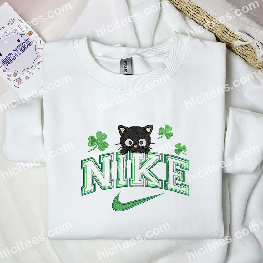 Chococat Shamrocks Embroidered Shirt, Sanrio Cartoon Embroidered Hoodie, Saint Patrick’s Day Embroidered Sweatshirt Chococat Shamrocks Embroidered Shirt, Sanrio Cartoon Embroidered Hoodie, Saint Patrick’s Day Embroidered Sweatshirt