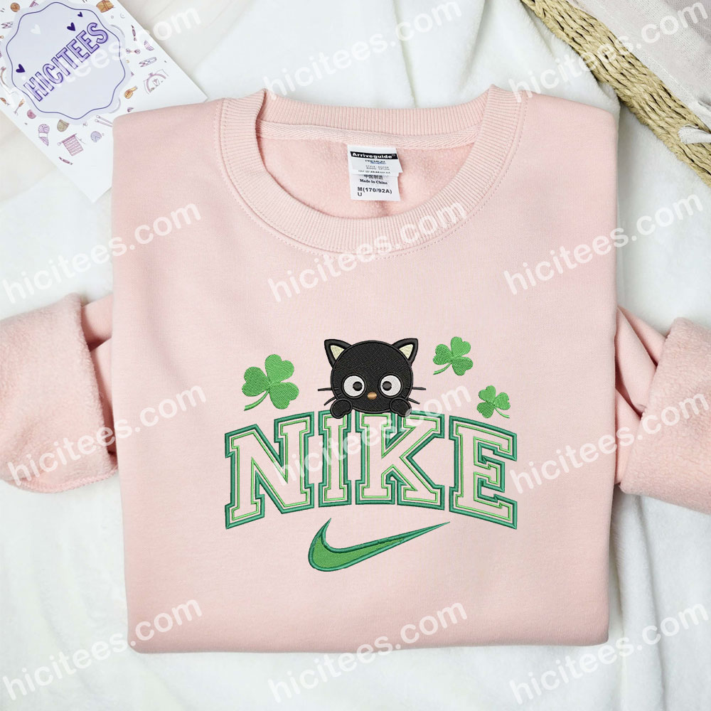 Chococat Shamrocks Embroidered Shirt, Sanrio Cartoon Embroidered Hoodie, Saint Patrick’s Day Embroidered Sweatshirt Chococat Shamrocks Embroidered Shirt, Sanrio Cartoon Embroidered Hoodie, Saint Patrick’s Day Embroidered Sweatshirt