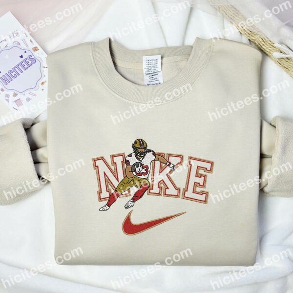 Christian McCaffrey Embroidered Hoodie, NFL Sports Embroidered Sweatshirt, Celebrity Embroidered Shirt